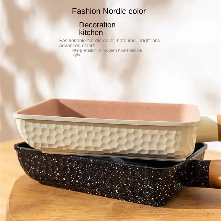 

Kitchen Non Stick Frying Pan Japanese Tamagoyaki Omelettes Egg Pancake Maker Household Cookware Pan Pot Use for Gas Cooker
