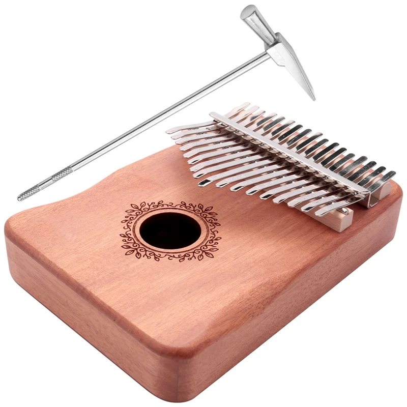 

Пианино для большого пальца Kalimba, 17 клавиш, красное дерево, музыкальный инструмент для детей, взрослых, новичков