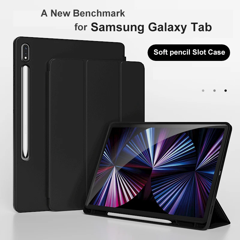 

Case For Samsung Galaxy Tab S8 11 in for S7 11 S6 Lite 10.4 S7 Plus S7 FE S8 Plus 12.4 inch With Pen Tray Tablet Cover