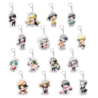japan anime story series figures keychain araragi akagami sasa character key chain ring jewelry bagpack pendant trinkets keyring