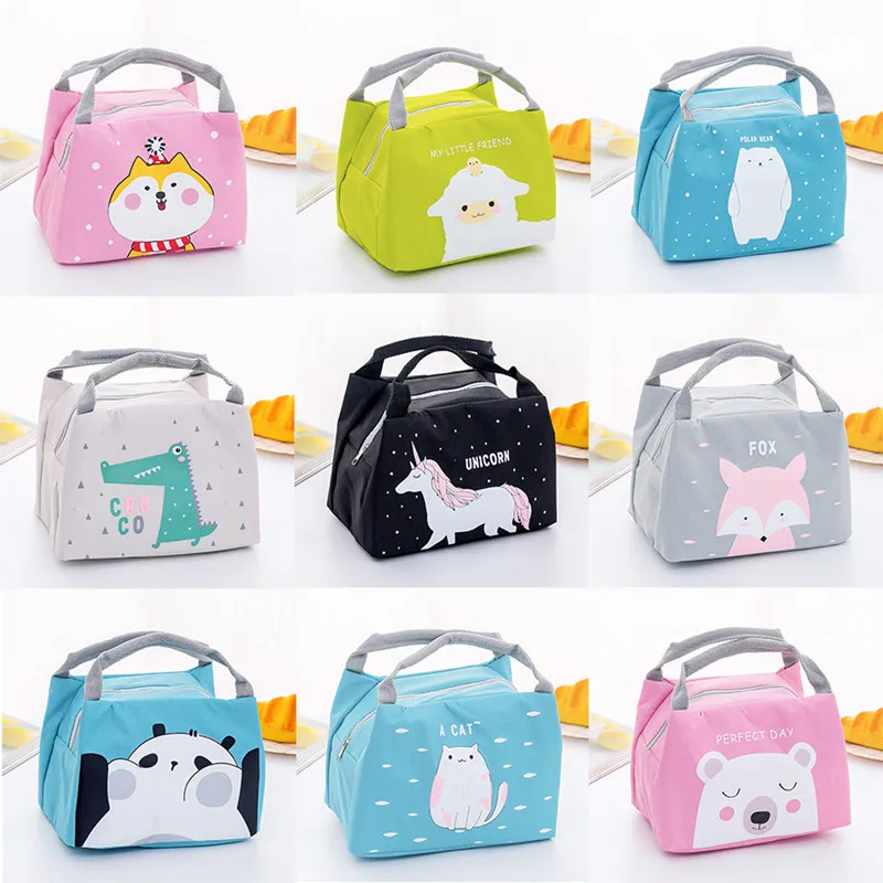 

Portable Cute Insulation Lunch Box Bag Outdoor Picnic Bento Ice Handbags Beer Seafood Cooler Container Thermo Zip Pouch Supplies