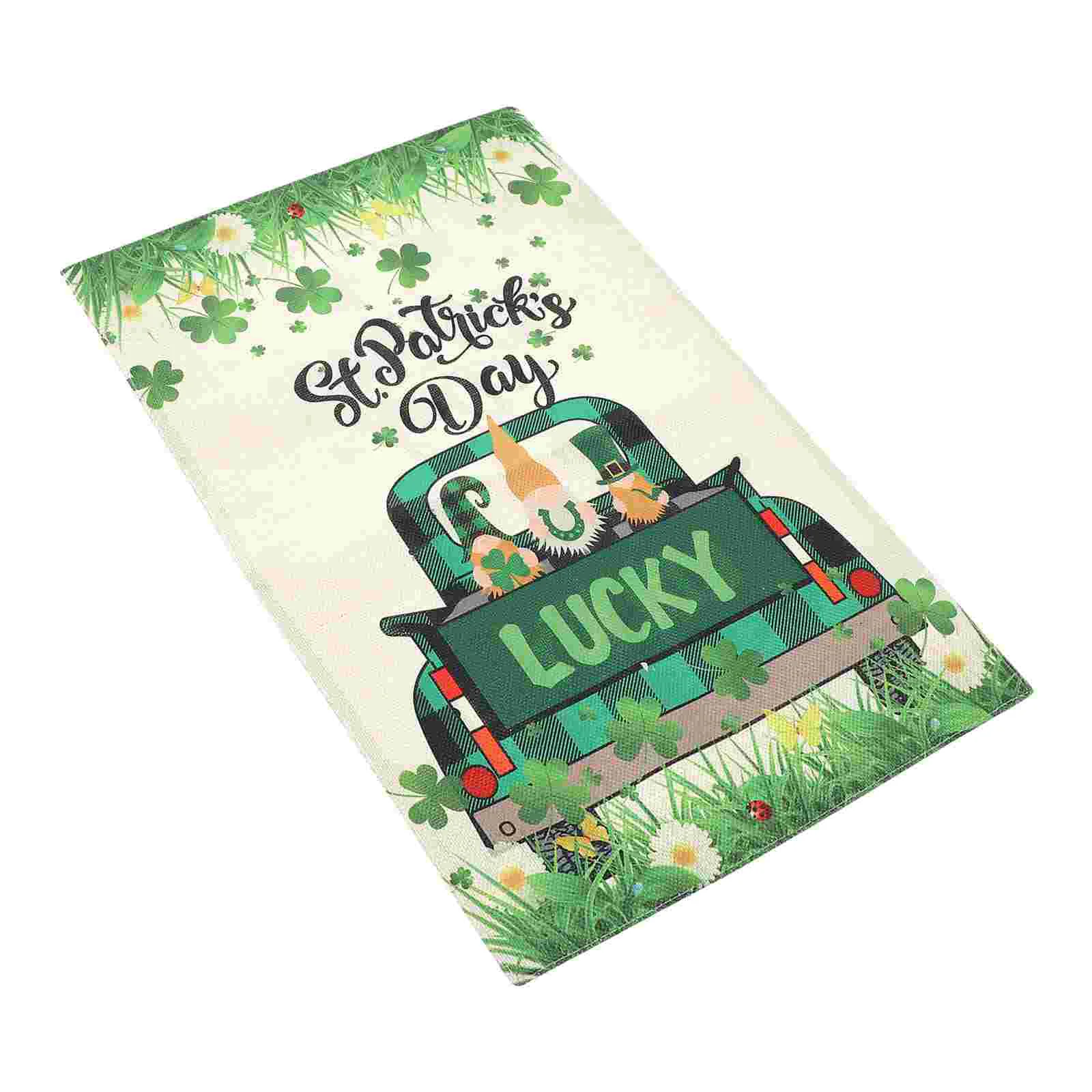 

1pc St. Patrick's Day Celebration Hanging Flag Shamrocks Garden Flag Banners