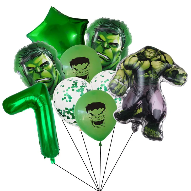 Набор воздушных шаров с номером Disney Super Hero Hulk