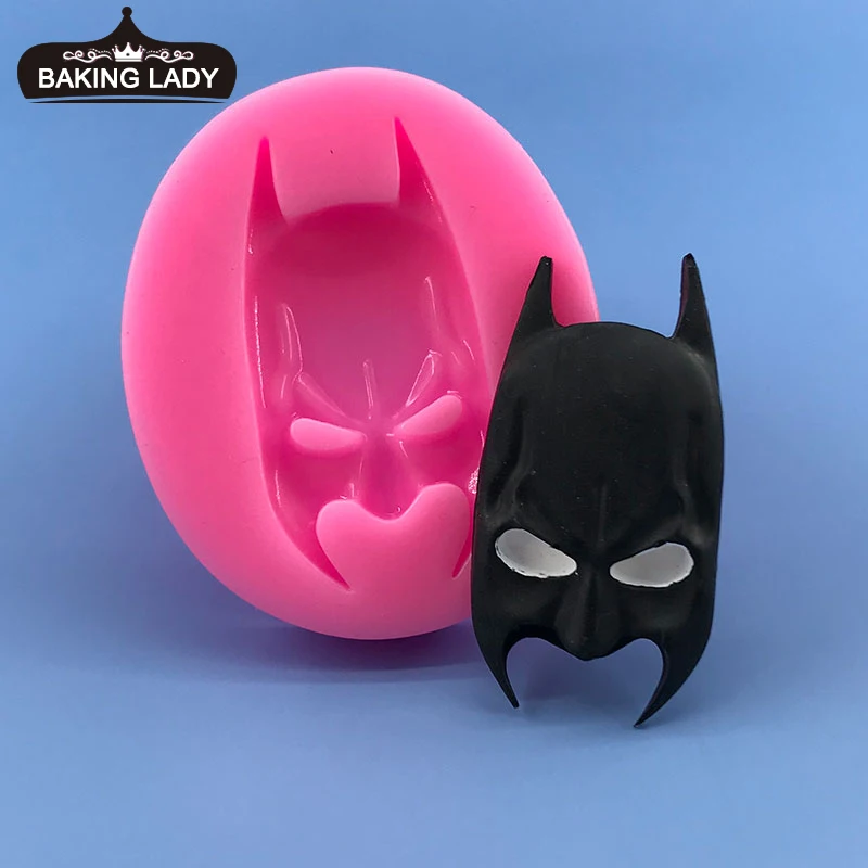 

Cupcake DIY Super Hero 3D Silicone Mold,Fondant Cake Mold,Face Resin Molds for Cake Decorating Tools Kitchen Baking Accessories