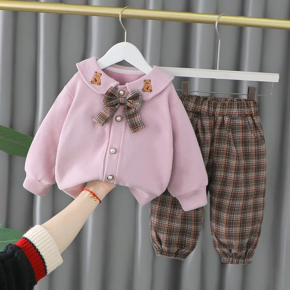 Комплекты одежды для девочек детская мода 2022 Стильная хлопковая одежда на весну