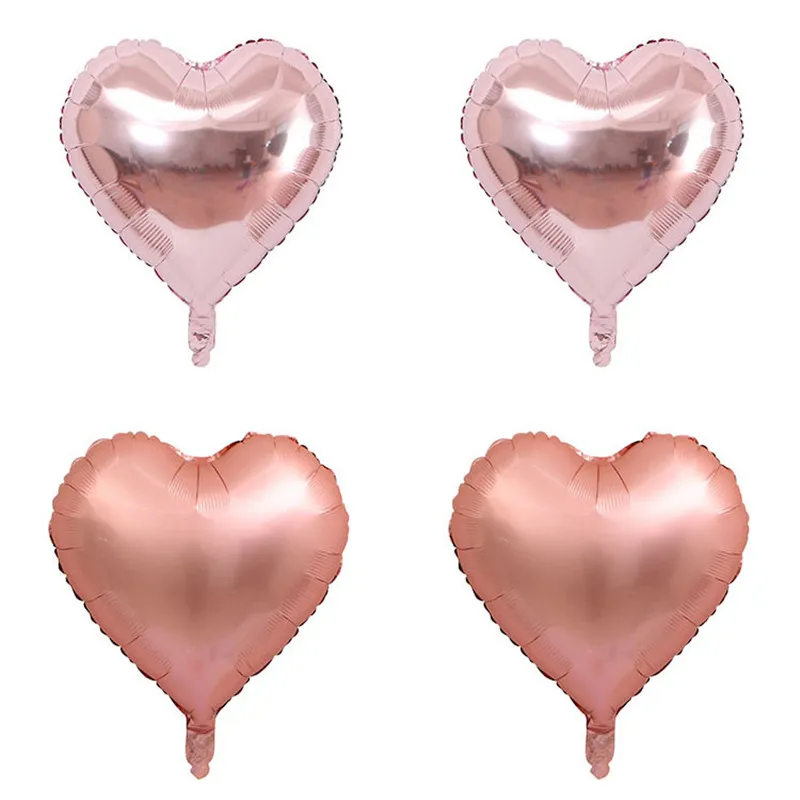 

Valentine's Day Decorations 18" Rose Gold Love Balloons Set of 30 Rose Gold Party Supplies Heart and Aluminum Film Balloons Set