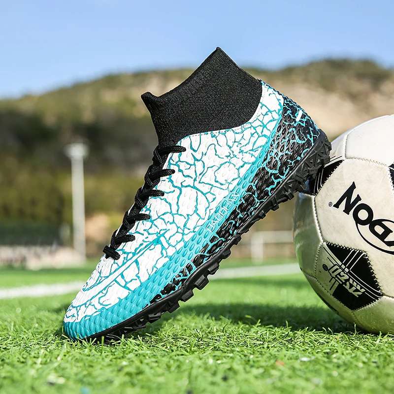 High Ankle Men Soccer Shoes TF/FG Football Boots Outdoor Football Shoes Men Futsal Soccer Cleats Training Sneaker Chuteira Campo