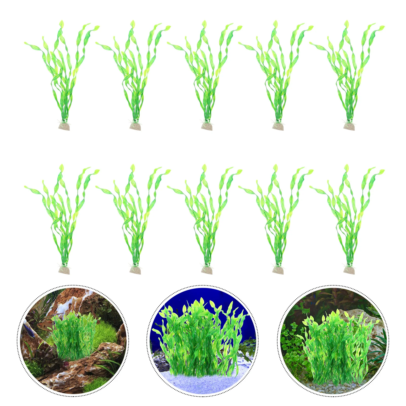 

10Pcs Fish Tank Plant Decor Fish Tank Kelp Grass Aquarium Plant Adorn Underwater Kelp Grass