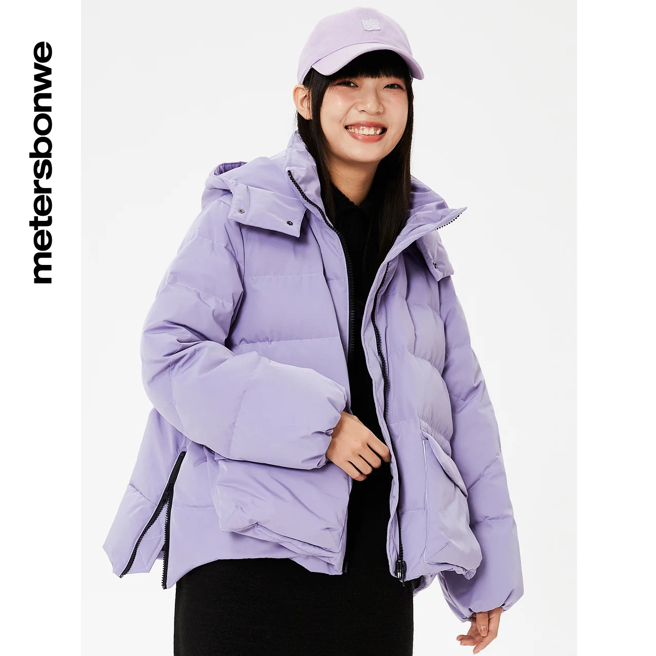 Metersbonwe Long Hooded Down Jacket Women Winter Warm Coat Anti-snow Down Coat Brand Outerwear Profile Pocket Warm Coat Brand