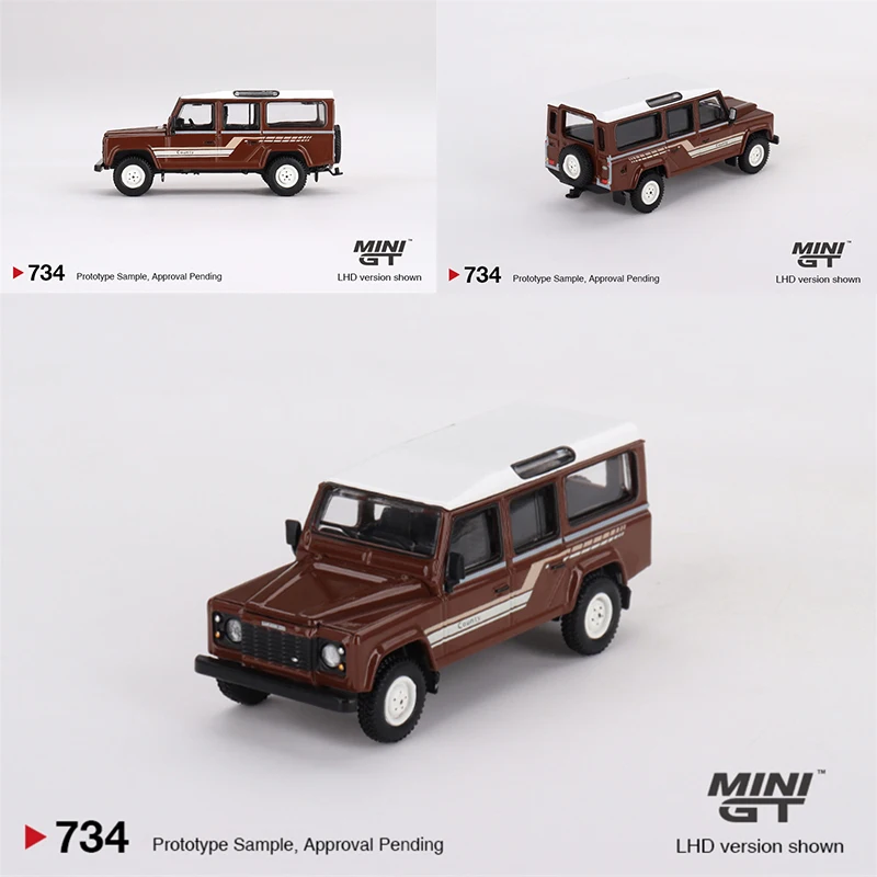 MINIGT 1/64 Land Rover Defender 110 1985 County Station Wagon MGT00734-CH автомобили литая под давлением модель из