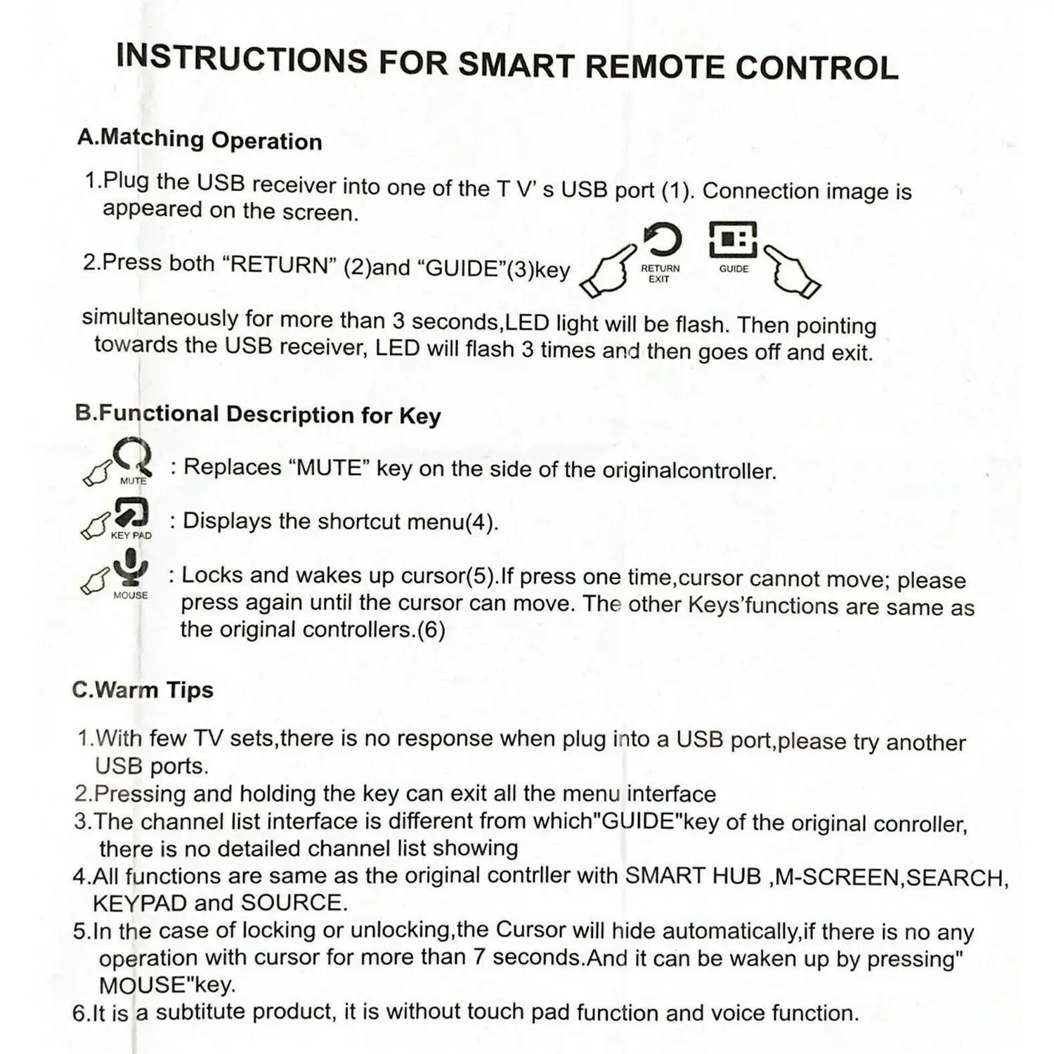 Универсальный пульт дистанционного управления YY-604 для Samsung Smart TV BN59-01185D BN94-07557A