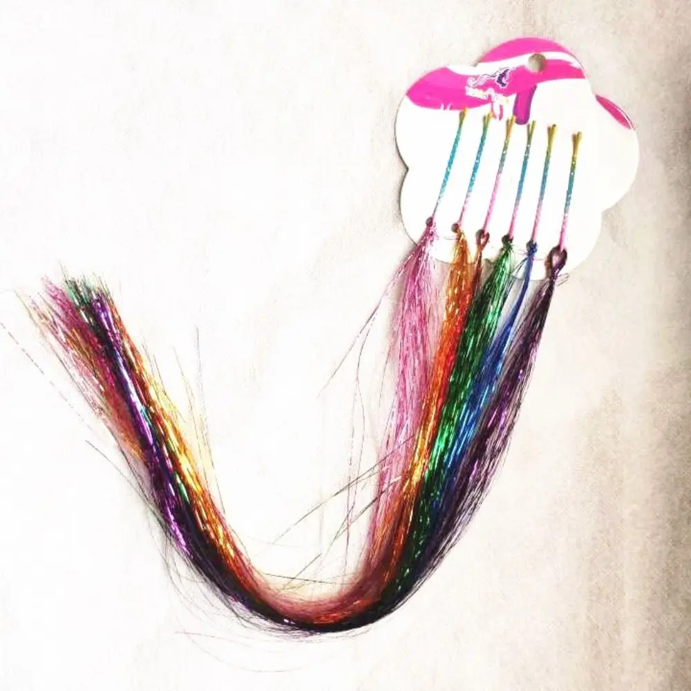 Длинные синтетические натуральные волосы для наращивания блестящий шелковый