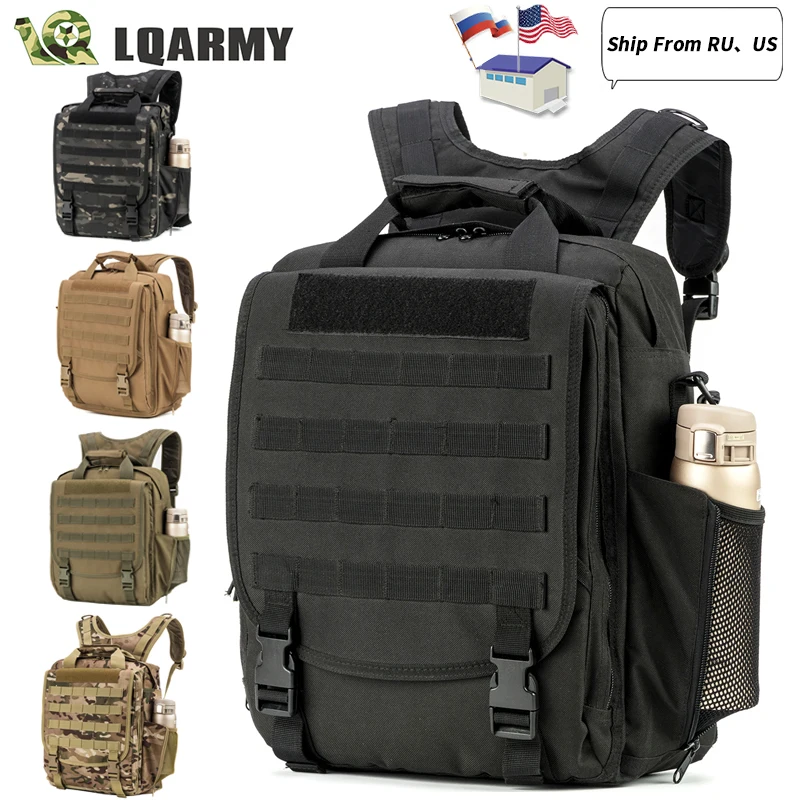 

Molle Military Laptop Bag Tactical Messenger Bags Computer Backpack Fanny Belt Shouder Camping Outdoor Sports Army Bag