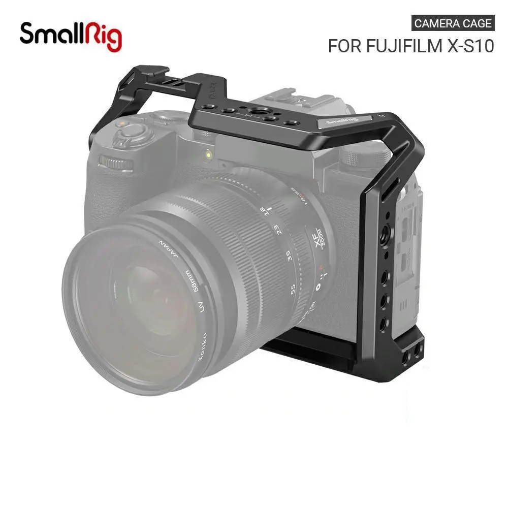 

SmallRig DSLR Camera Cage Housing Case Cold Shoe 1/4'' Arri Hole for FUJIFILM X-S10 Camera 3087