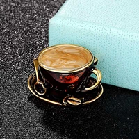 donia jewelry coffee cup spoon disc shape brooches jewelry party brooch pins for women and men punk hijab pins new years gift