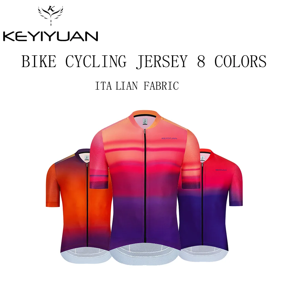 

KEYIYUAN High Quality New Summer Cycling Jersey Man Mountain Bicycle Clothing Racing Bike Clothes Ropa Ciclismo Hombre Verano