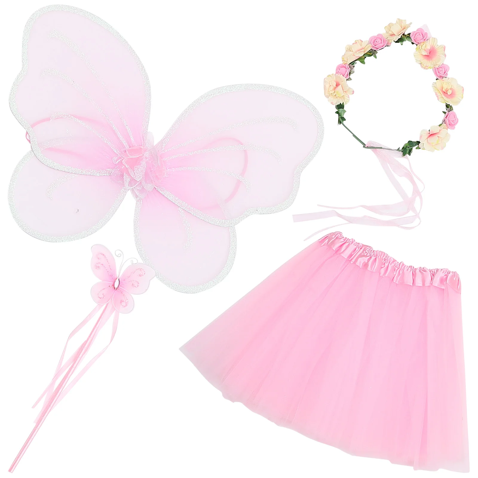 

Cosplay Party Butterfly Wing Performance Clothing Set Kids Suit Mesh Lovely Girl Kids