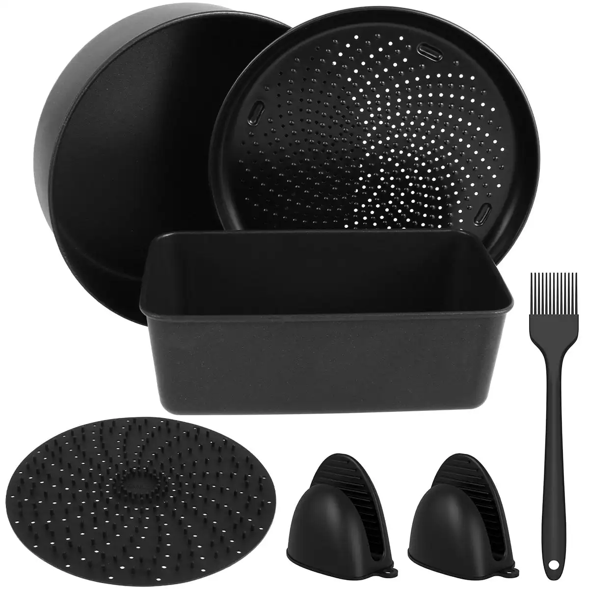 

Free Shipping Air Fryer Baking Accessories Set for Ninja Foodi 6.5Qt and 8Qt - with Multi-purpose Pan,Toast Pan,Frying Pan,Reusa