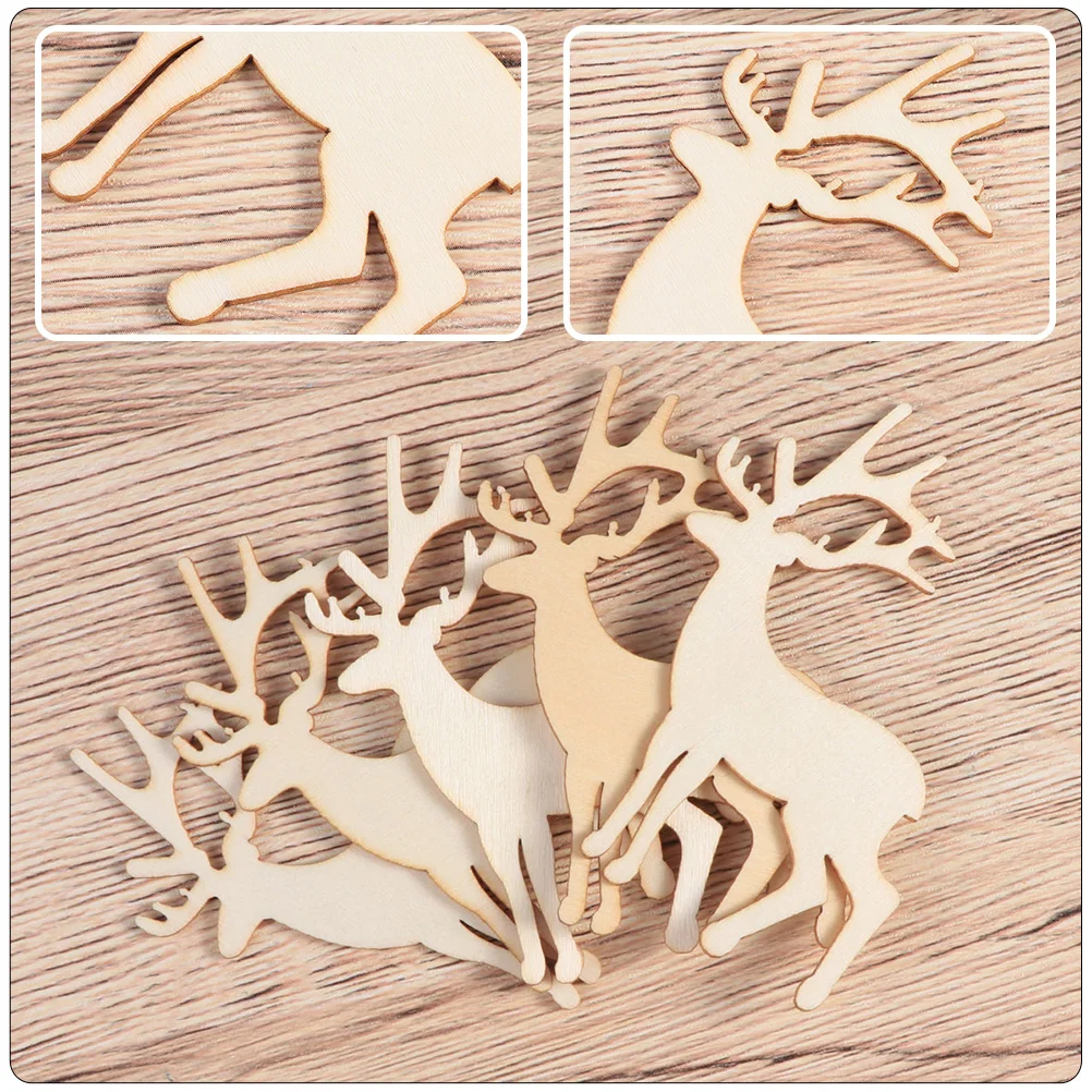 25 шт. деталь дерева оленя пустые чипсы деревянные ломтики украшения сделай сам