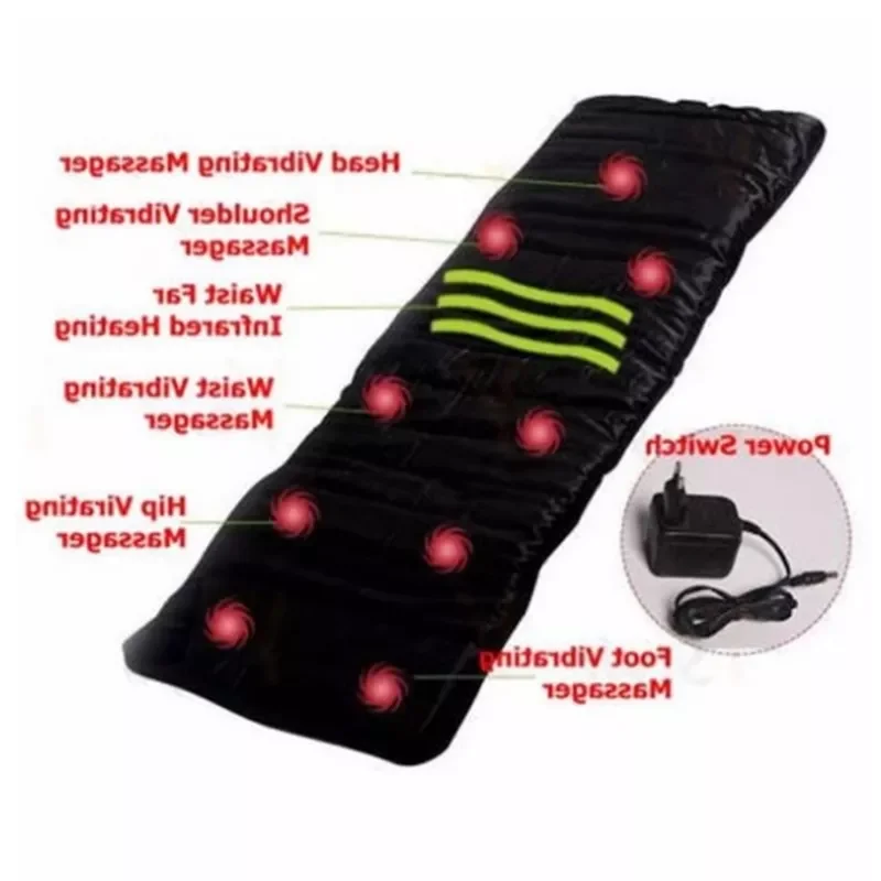 

1PCS Free Vibrating Massage Mattress Massage Chair Cushion with 9PCS Vibrating Motors & Far Infrared Heating Massager