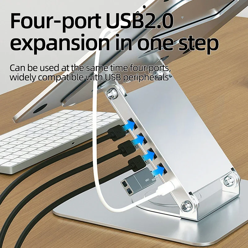 Подставка-холодильник для ноутбука с док-станцией USB2.0 многофункциональная