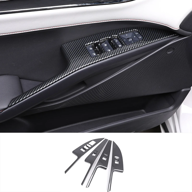 

Carbon Fiber Car Window Lifter Switch Control Panel Cover Protect Trim for Ford Mondeo 5th 2022 2023 2024 Taurus Accessories Kit