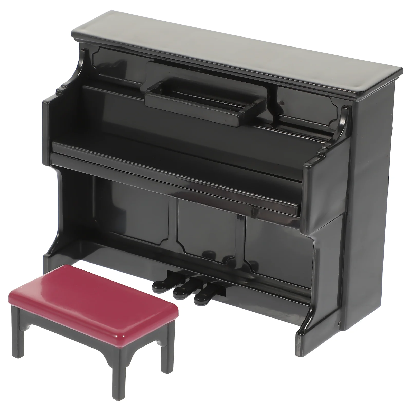 

1 Set Miniature Piano Model Decorative Mini Piano Toy Dollhouse Miniature Piano