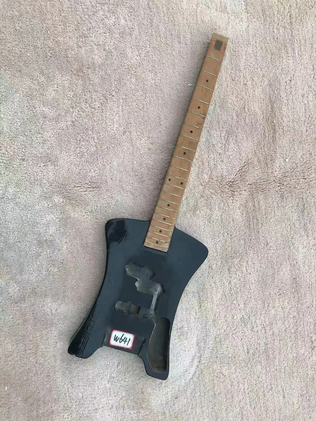 DIY (Not New) Custom Headless Double Face Electric Guitar without Hardwares in Stock Discount Free Shipping W641