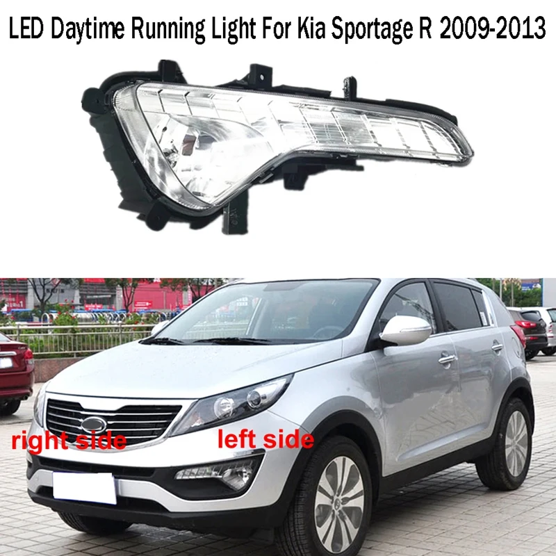 

Car LED Daytime Running Lights Fog Lamps Modified with Line Front Bumper Light for Kia Sportage R 2011-2013