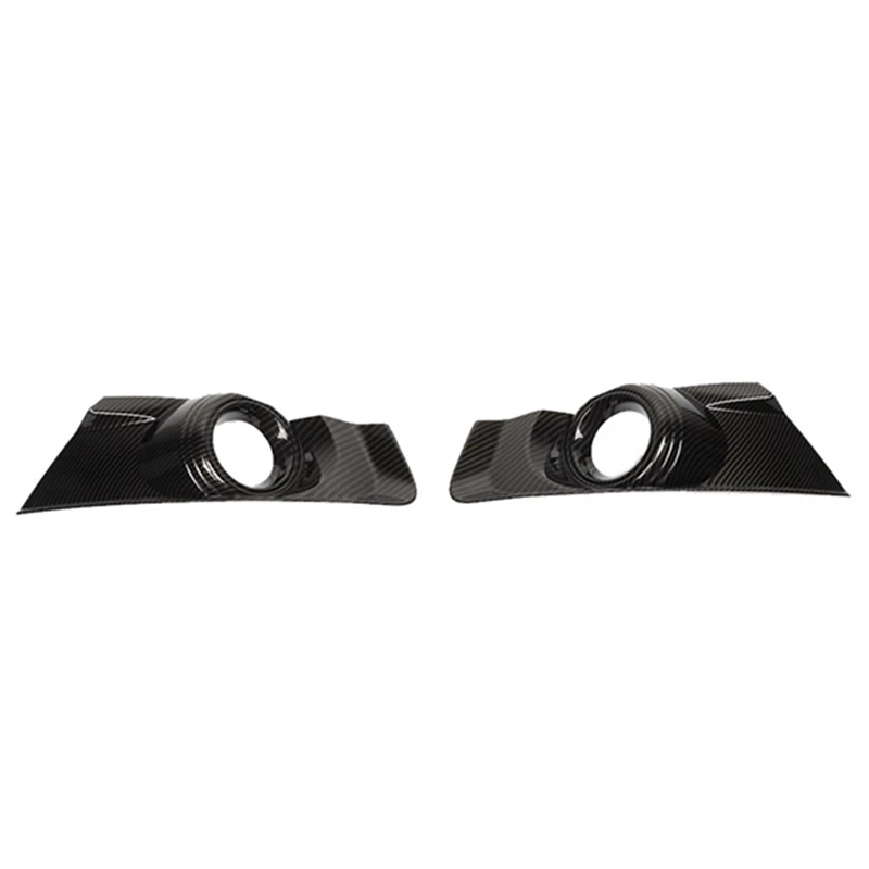 

2 Pcs Fog Lamp Cover Fog Lights Lamp Frame Covers Hole Grill For 2015 2016 2017 Carbon Fiber