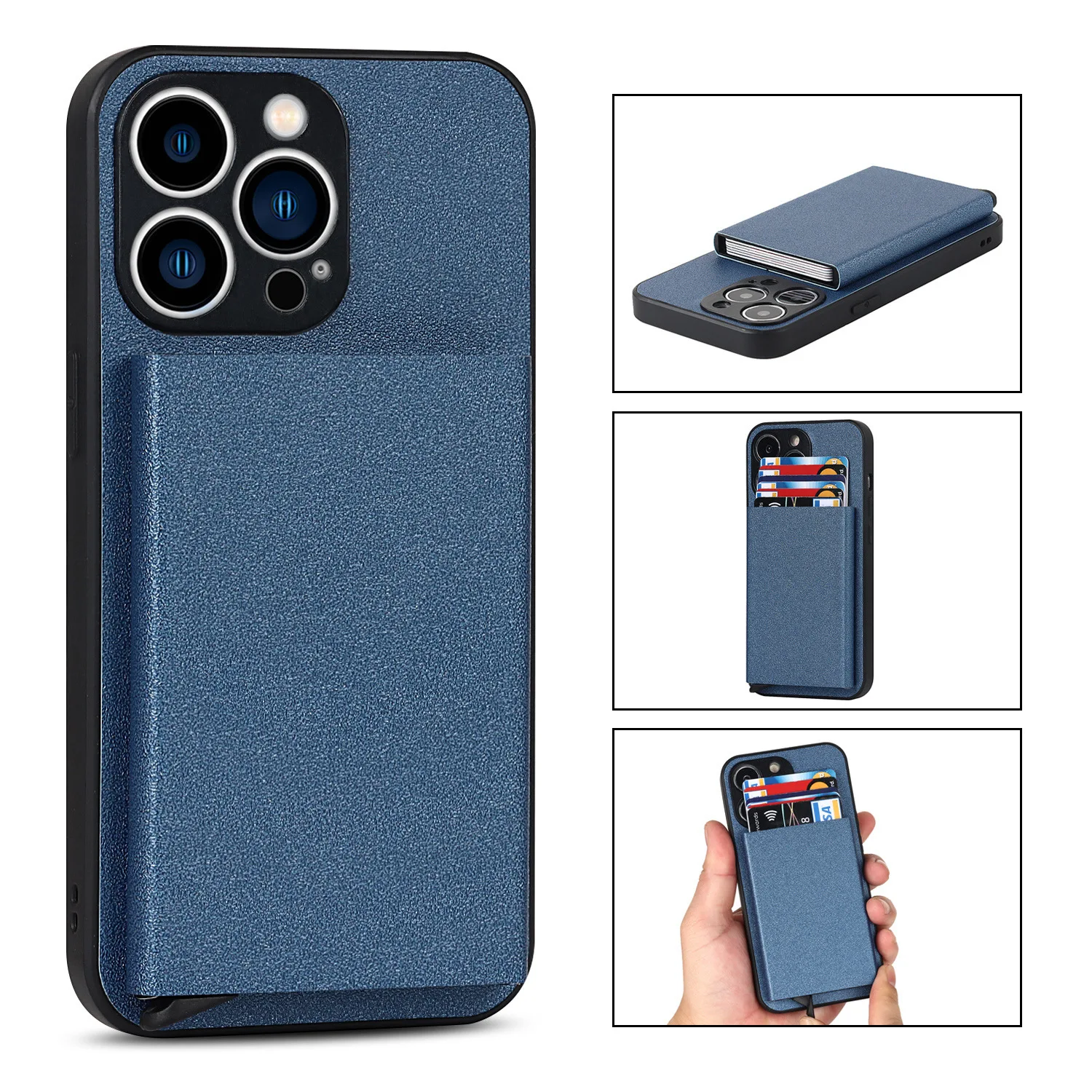 

The Card Aluminum Alloy Wallet Phone Case is Suitable For iphone 14.13.12.11PROMAX