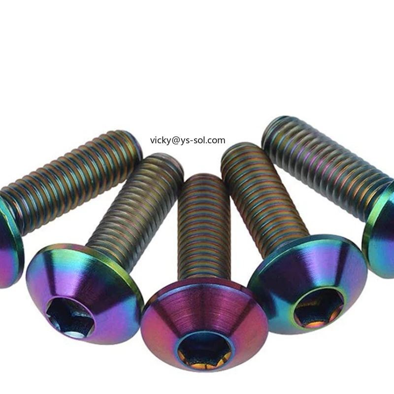 

YUESHEN custom Vacuum magnetron sputtering coated stainless steel screws