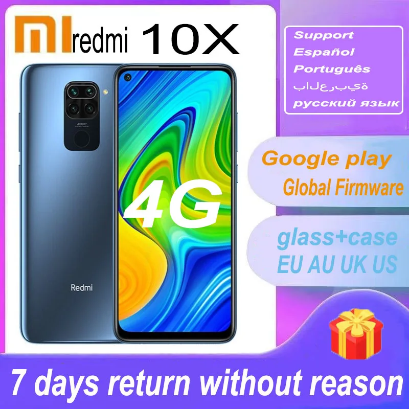 

global version Redmi 10X/9T 4G celular Xiaomi 4GB 128GB 48MP 5020mAh full netcom android Mobile Phone MTK Helio G85