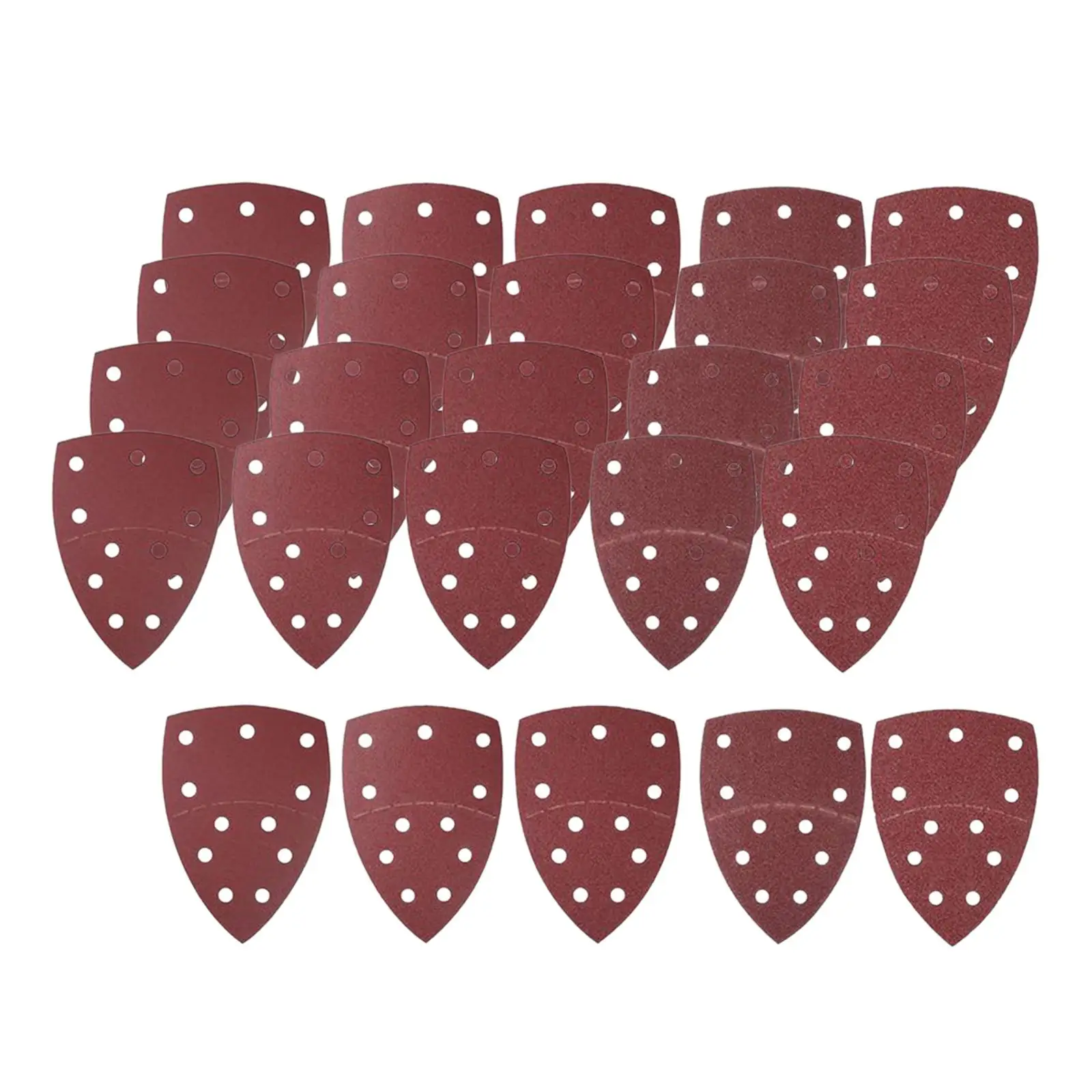 

25x 11 Holes Sanding Sheets sandpapers hook Durable Oscillating Multi Tool sandpapers Pads for Rubber Woodworking glass