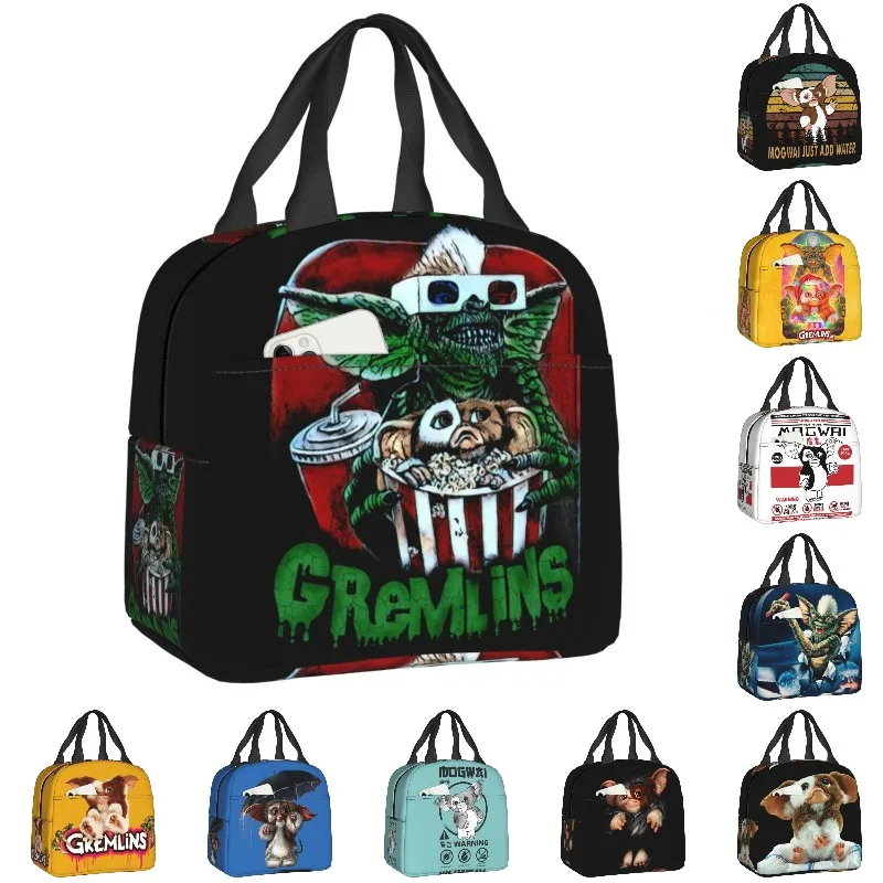 Gizmo Mogwai Gremlins Lunch Bag Women Resuable Cooler Thermal Insulated Lunch Box for Outdoor Camping Picnic Food Tote Bags