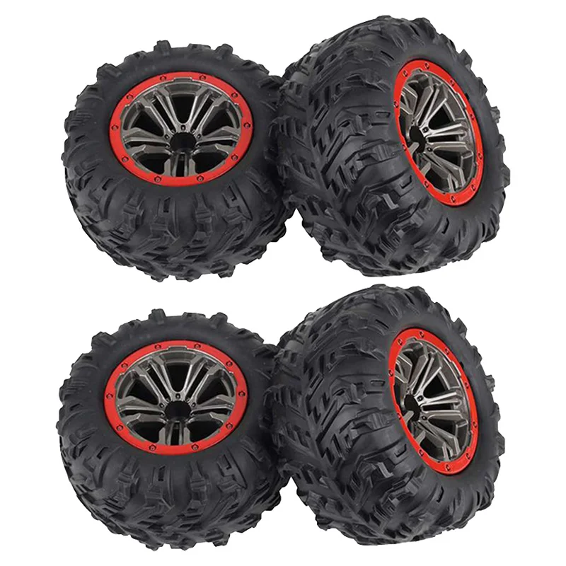 

4PCS for 1/10 9125 RC Trucks Car Tires Wheels 25-ZJ02 for Hosim High Speed 9125 RC Cars S920 RC Trucks