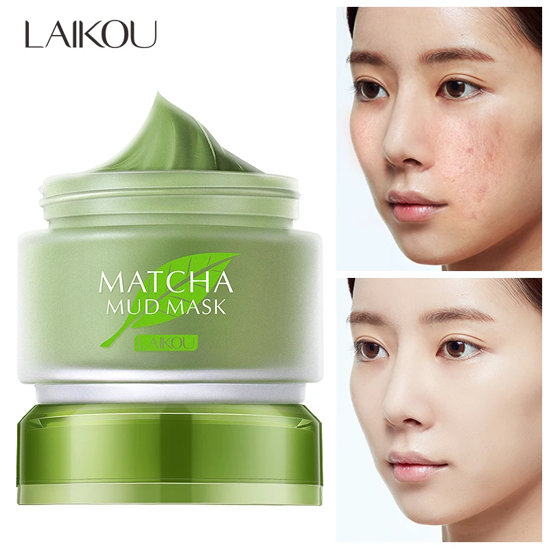 

Laikou Matcha Mud Face Treatment Mask 85g Clean pores Mask for the Face Moisturizing Deeply Moisturize Anti-Aging skin Hydrating