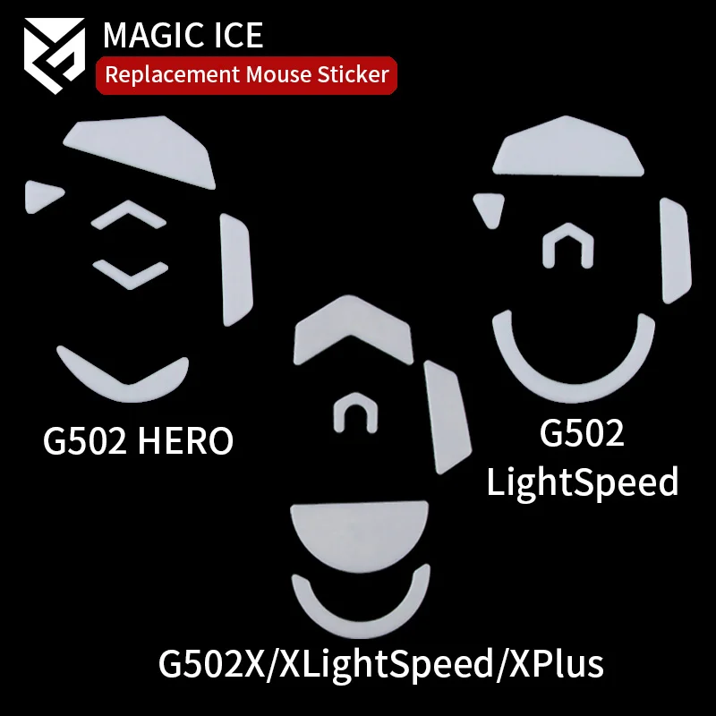 Спортивная мышь UnusualWaySports, ножки для коньков, ножки для Logitech G502 X PLUS Lightspeed G502hero, скользящий край, Волшебная ледяная версия