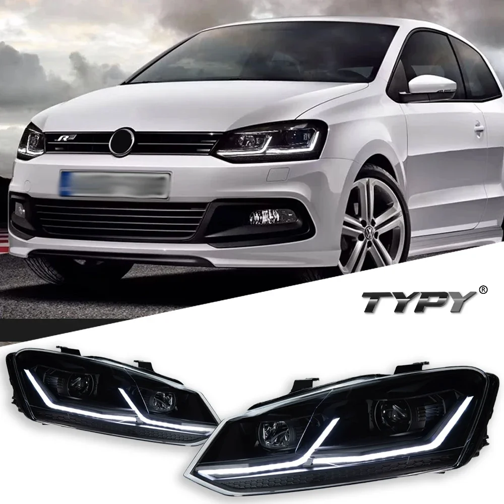 Фото Автомобильные фары для VW Polo: светодиодные линзы-проекторы, фары Vento, дневные ходовые огни (ДХО), ксеноновые лампы HID, биксеноновые линзы, аксессуары 2011-2018 №1