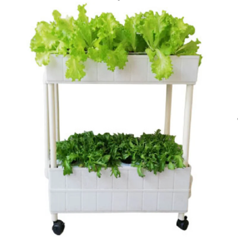 Searea NFT Indoor Hydroponic Growing Systems 2 Layers 28 Holes Home Use Vertical Vegetable Planter Kits