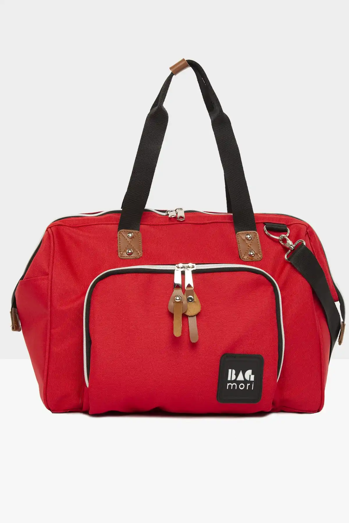 

Стильная сумка для подгузников M000002154, с красным ремешком