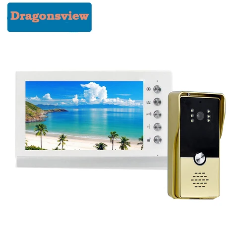 Видеодомофон Dragonsview, домашний проводной видеодомофон 7 дюймов, наружная камера дневного и ночного видения, HD монитор, разблокировка, разговор