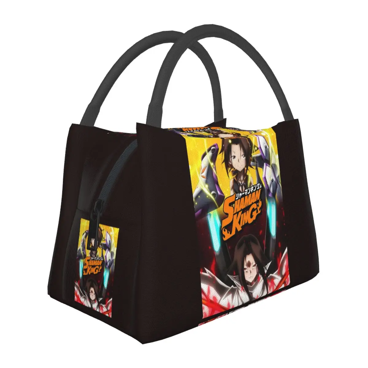 

Сумка для ланча Shaman King Yoh And Hao, винтажный Ланч-бокс для девочек, дорожная портативная изолированная сумка-холодильник, «Оксфорд» с принтом Tote...