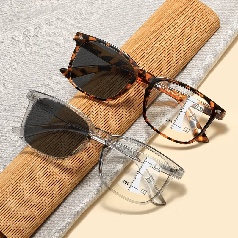 Intelligent Color Changing Near Far Sight Glasses High Definition Eye Protection Photochromic Goggle Uinsex Multifocal Eyeglass