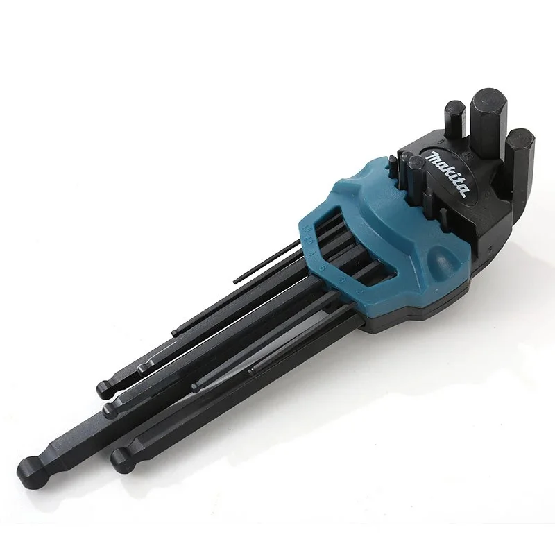 

Makita B-65894 Ball End L-shaped Extended Allen Wrench Set 6-point Screwdriver Hex 9-piece Repair Tool Allen Wrench 1.5-10mm