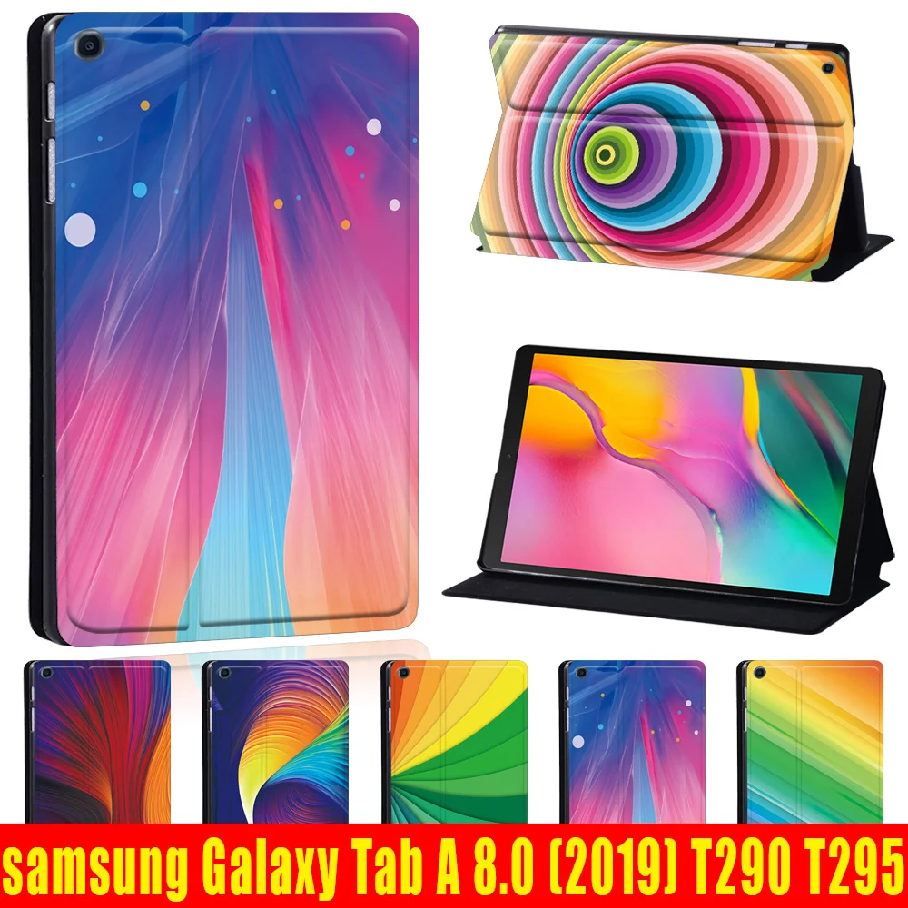 

Watercolor Tablet Case for Samsung Galaxy Tab A 8.0 2019 T290 T295 - Various Pattern High Quality Soft Leather Stand Cover Case