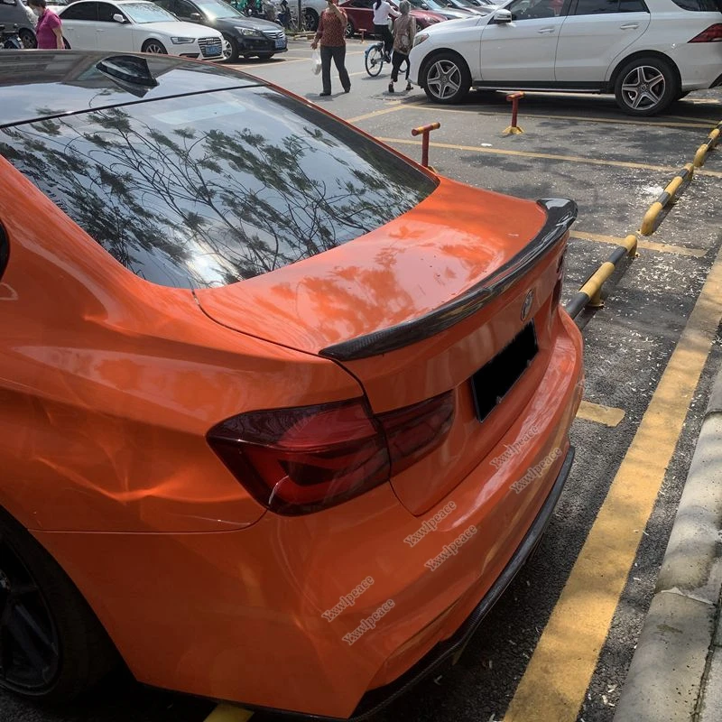 Задний спойлер из настоящего углеродного волокна для багажника BMW F30 3 серии седан