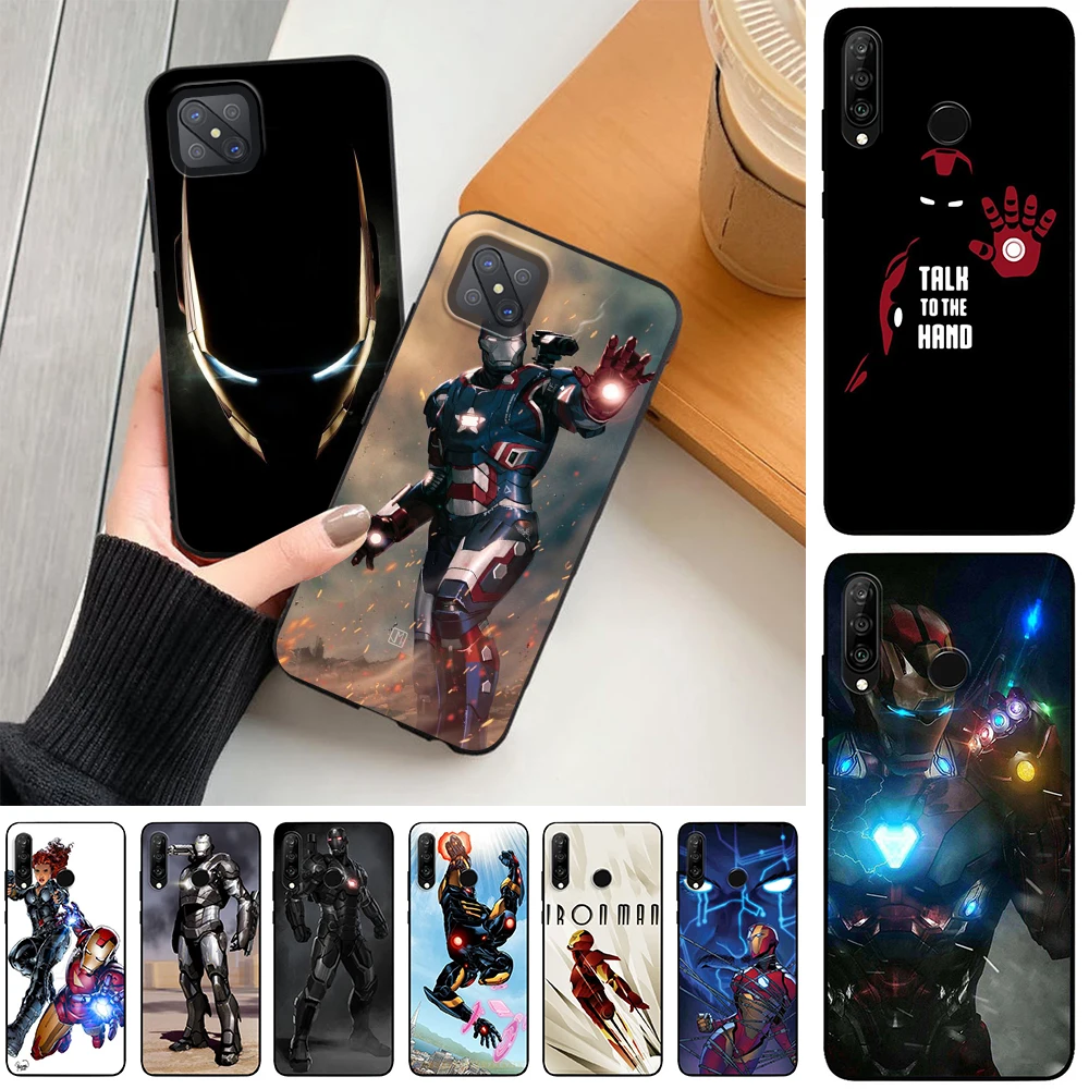 

Marvel Iron Man Black Silicone Case for OPPO A3S 5S 7 8 9 15 16 32 33 35 36 52 53 55 54 57 59 73 75 91 93 94 95 Back Cover