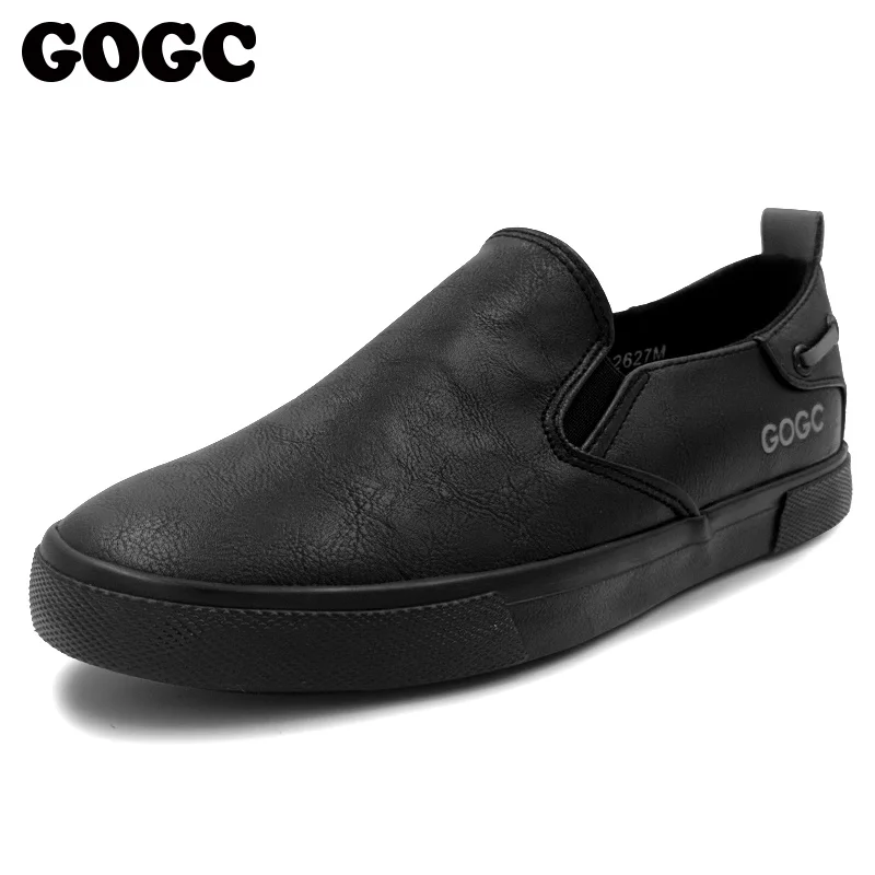 Мужские кожаные кроссовки GOGC, повседневная обувь из искусственной кожи, лоферы, весна 2023