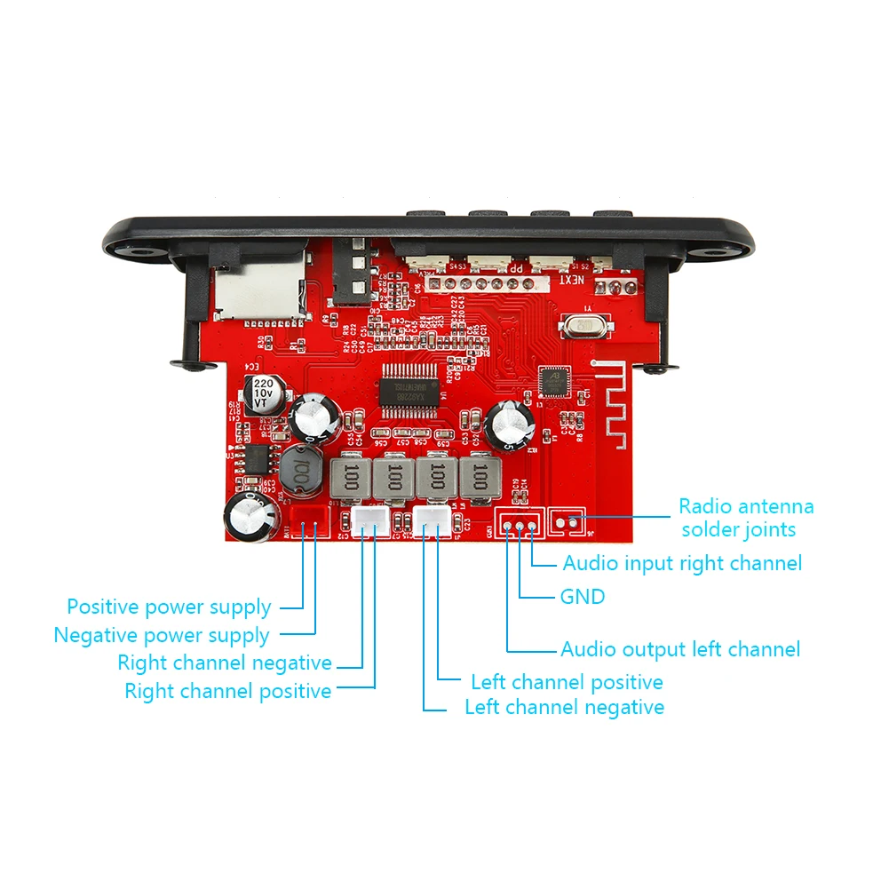 2*60Wamplifier MP3-декодер доска Bluetooth 5 0 автомобильный MP3-плеер TF USB рекордер аудио модуль